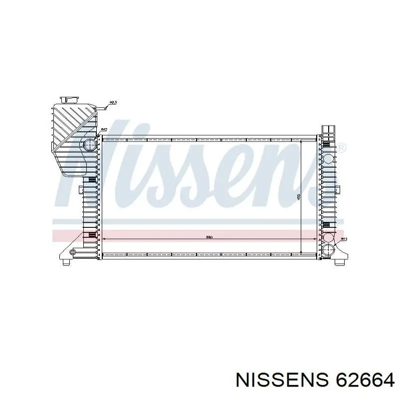 Радіатор 62664 Nissens