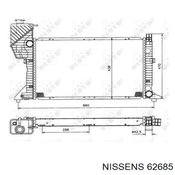 62685 Nissens Радіатор охолодження двигуна