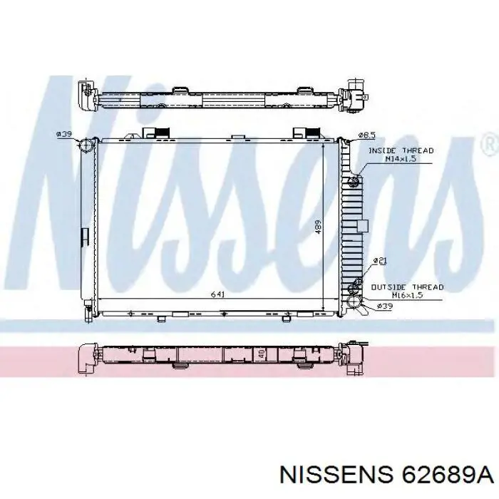 62689A Nissens радіатор охолодження двигуна