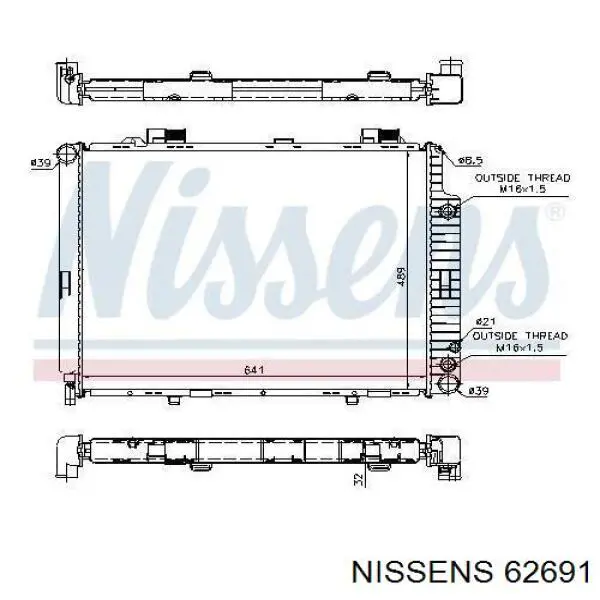 62691 Nissens Радіатор охолодження двигуна