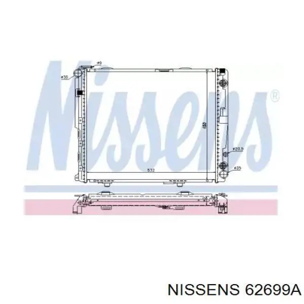 Купити 62699A Nissens Радіатор двигуна