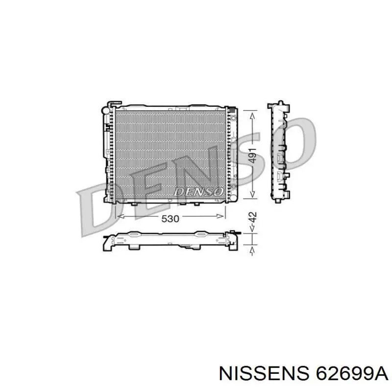 Радіатор основний Nissens 62699A ціна, від 147.88 USD