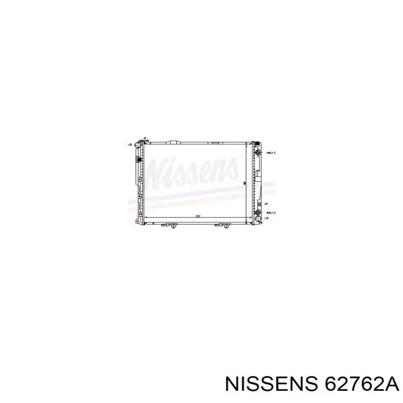62762A Nissens радіатор охолодження двигуна