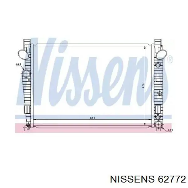 62772 Nissens радіатор охолодження двигуна