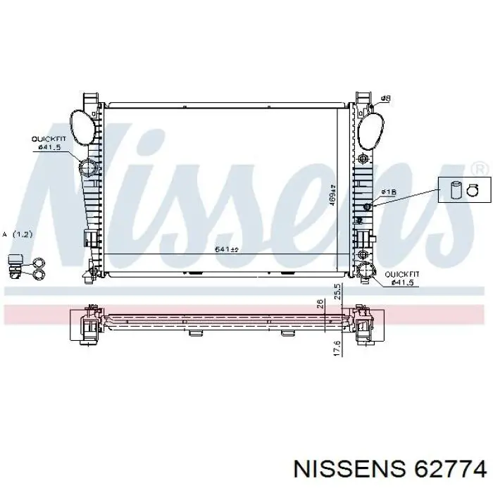 62774 Nissens Радіатор охолодження двигуна
