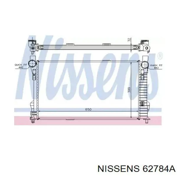 Радіатор основний Nissens 62784A ціна, від 128.31 USD