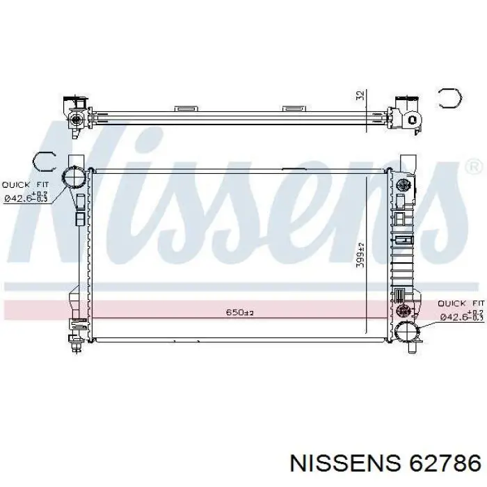 Радіатор 62786 Nissens