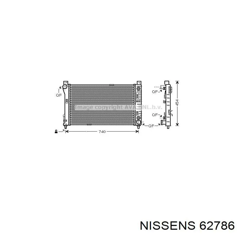 Радіатор основний Nissens 62786 ціна, від 124.45 USD