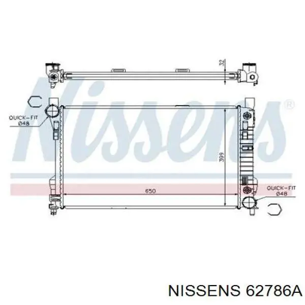 Радіатор основний Nissens 62786A ціна, від 142.63 USD