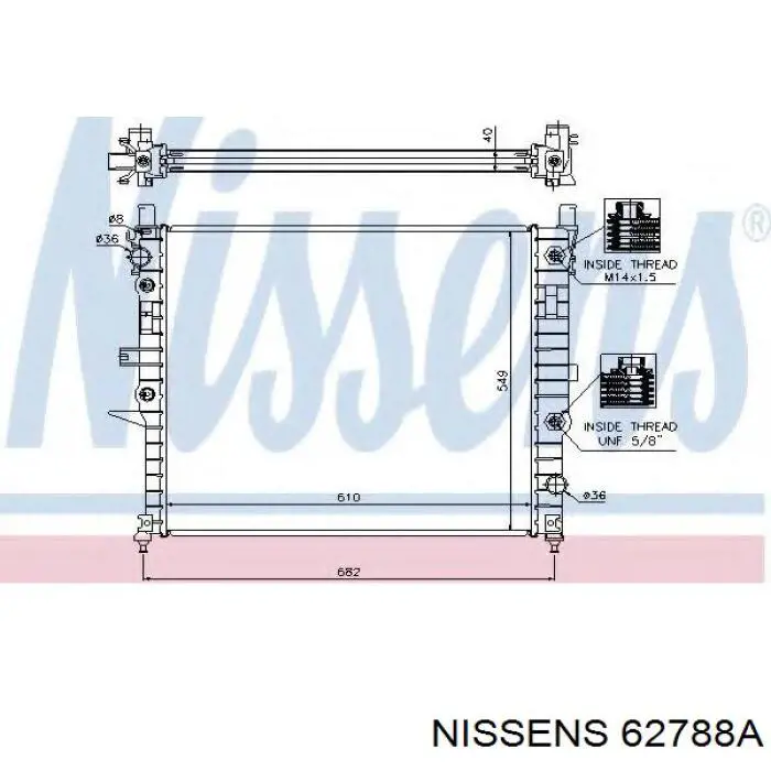 Радіатор охолодження Nissens 62788A
