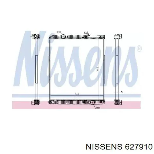 Купити 627910 Nissens Радіатор двигуна