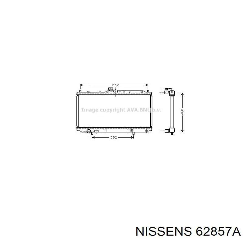 62857A Nissens Радіатор охолодження двигуна