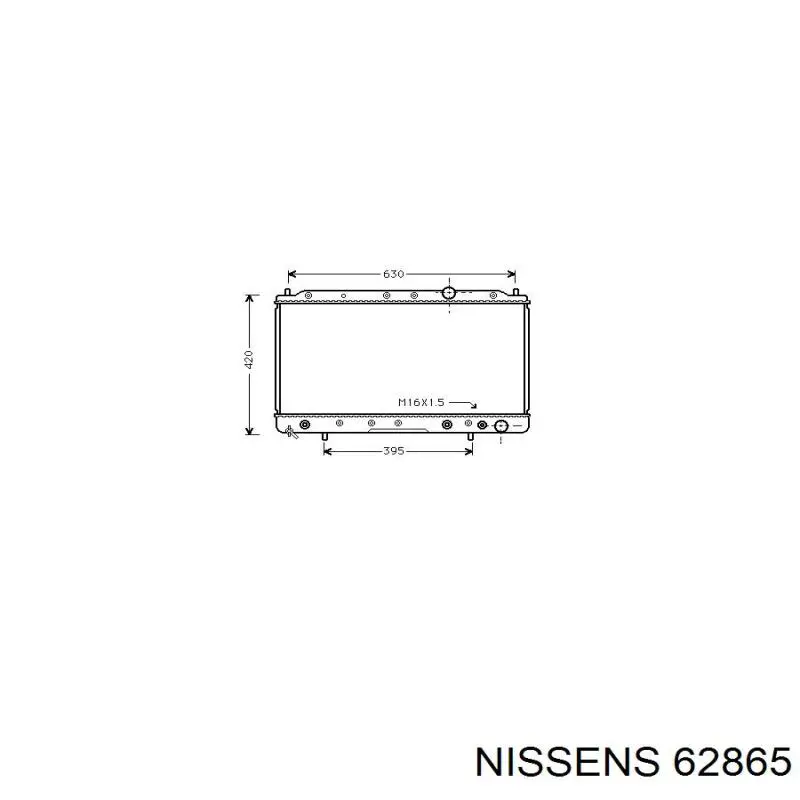 62865 Nissens радіатор охолодження двигуна