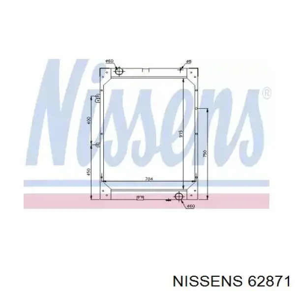 62871 Nissens Радіатор охолодження двигуна
