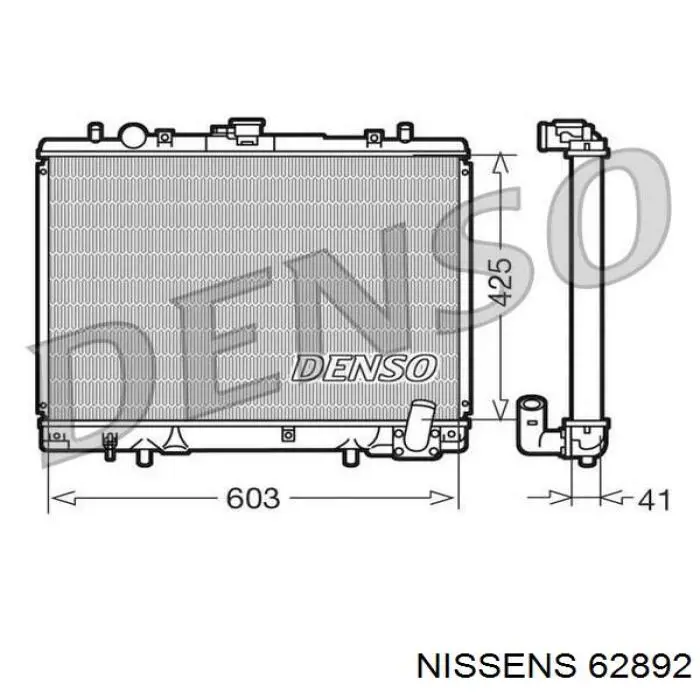 Радіатор основний Nissens 62892 ціна, від 117.96 USD