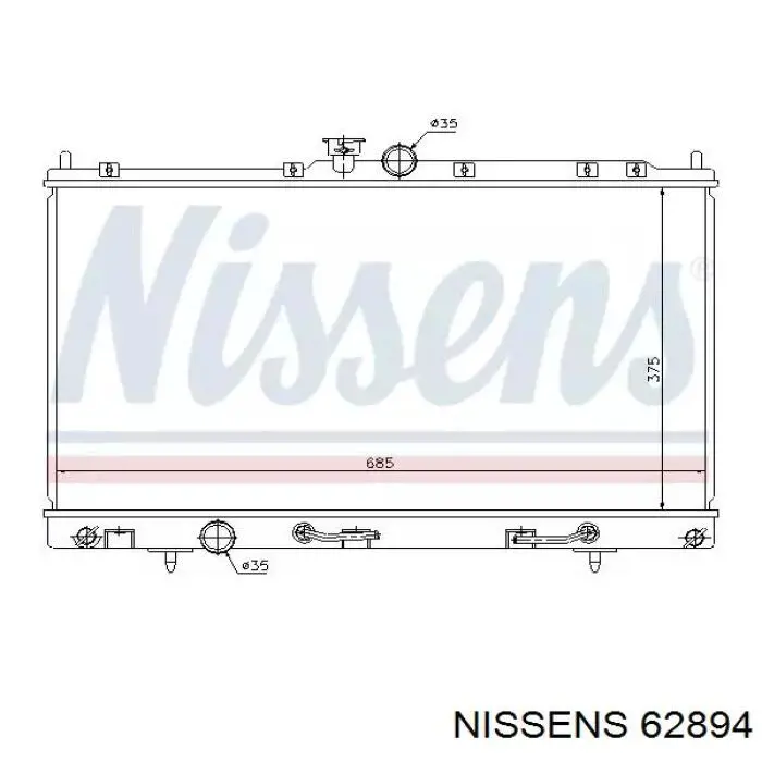 62894 Nissens Радіатор охолодження двигуна