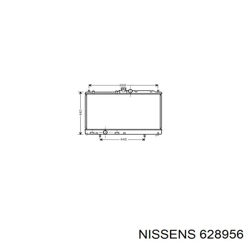 Радіатор основний Nissens 628956 ціна, від 106.34 USD