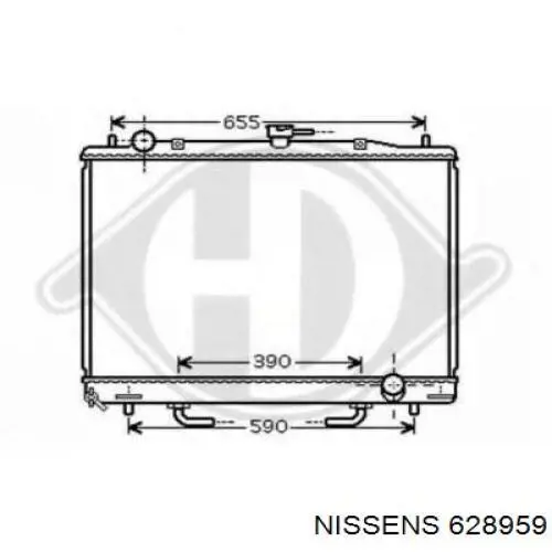 628959 Nissens Радіатор охолодження двигуна