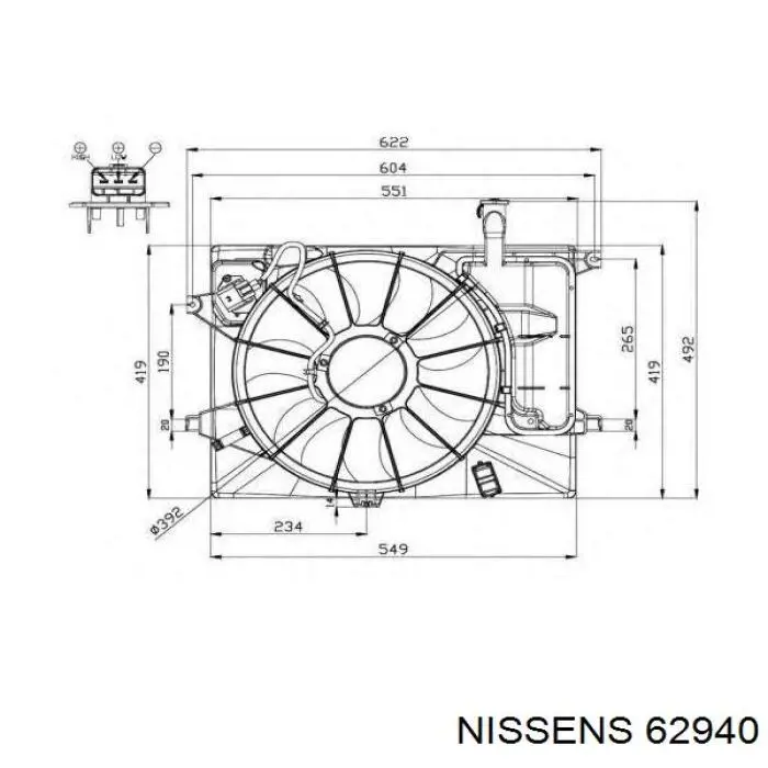 62940 Nissens радіатор охолодження двигуна
