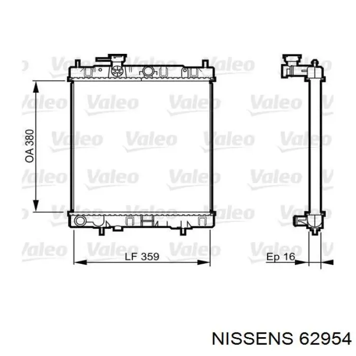 Радіатор 62954 Nissens