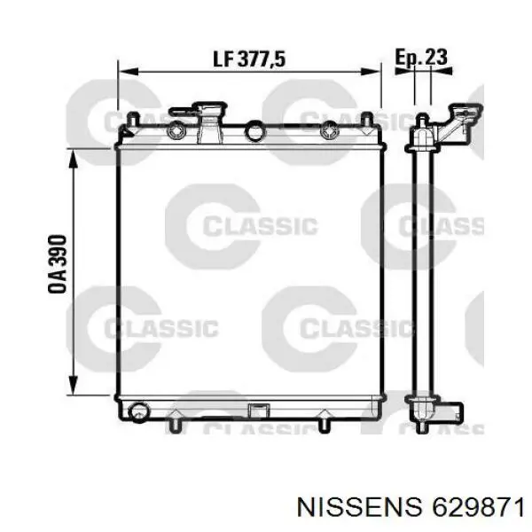 Радіатор 629871 Nissens