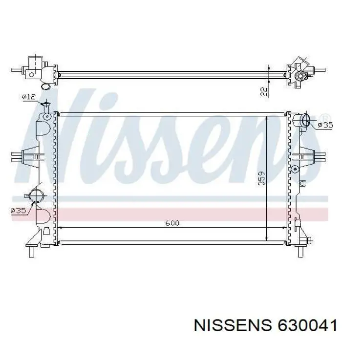 Радіатор 630041 Nissens