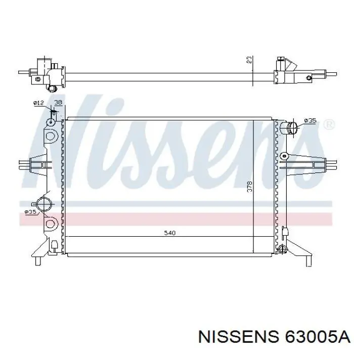 63005A Nissens радіатор охолодження двигуна