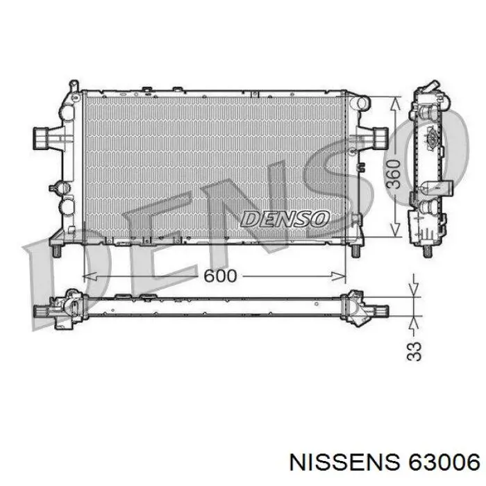 63006 Nissens Радіатор охолодження двигуна
