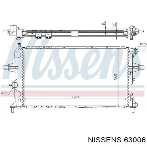Радіатор основний Nissens 63006 ціна, від 64.08 USD