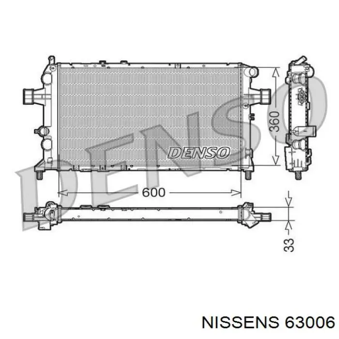 63006 Nissens радіатор охолодження двигуна