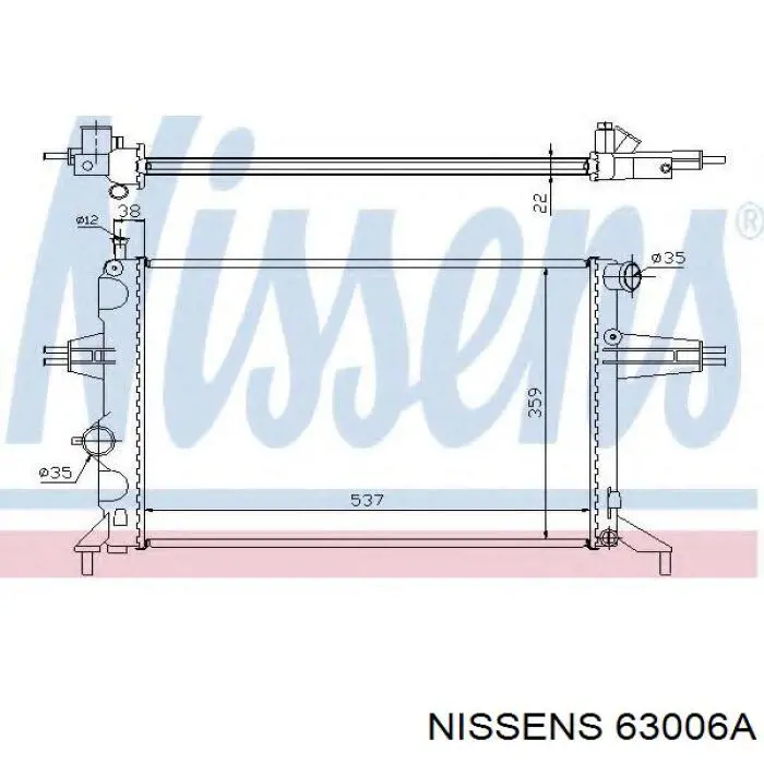 63006A Nissens радіатор охолодження двигуна