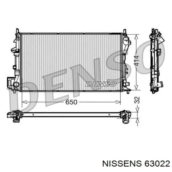 63022 Nissens радіатор охолодження двигуна