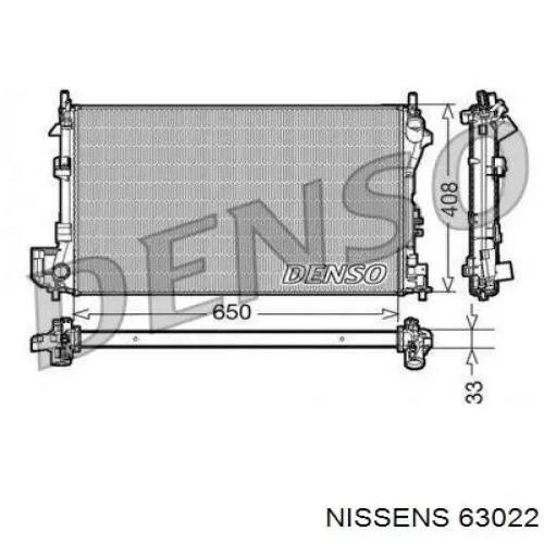 Радіатор 63022 Nissens