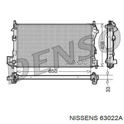 Радіатор основний Nissens 63022A ціна, від 115.16 USD