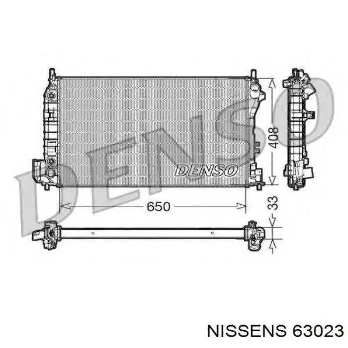 Радіатор основний Nissens 63023 ціна, від 117.24 USD