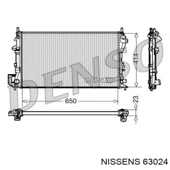 Радіатор 63024 Nissens