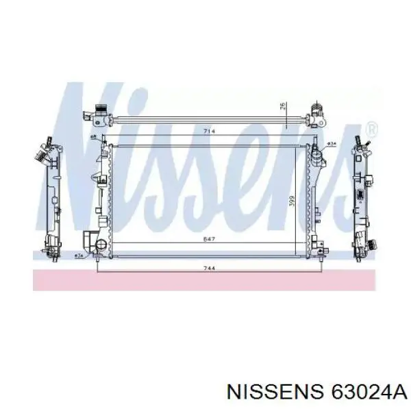 Радіатор охолодження Nissens 63024A