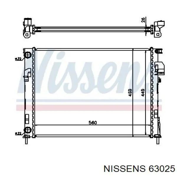 Радіатор 63025 Nissens