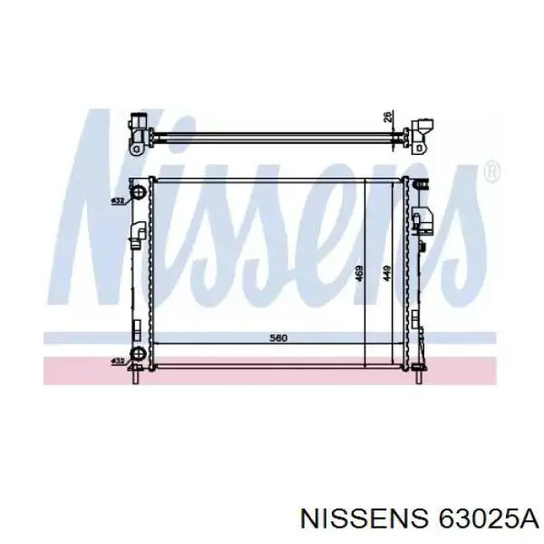63025A Nissens радіатор охолодження двигуна