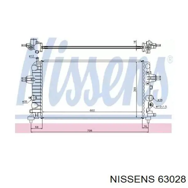 63028 Nissens Радіатор охолодження двигуна