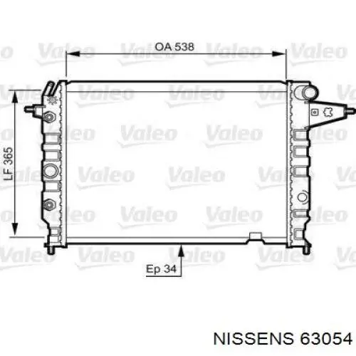 Радіатор основний Nissens 63054 ціна, від 47.16 USD