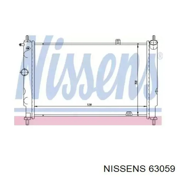 Купити 63059 Nissens Радіатор двигуна