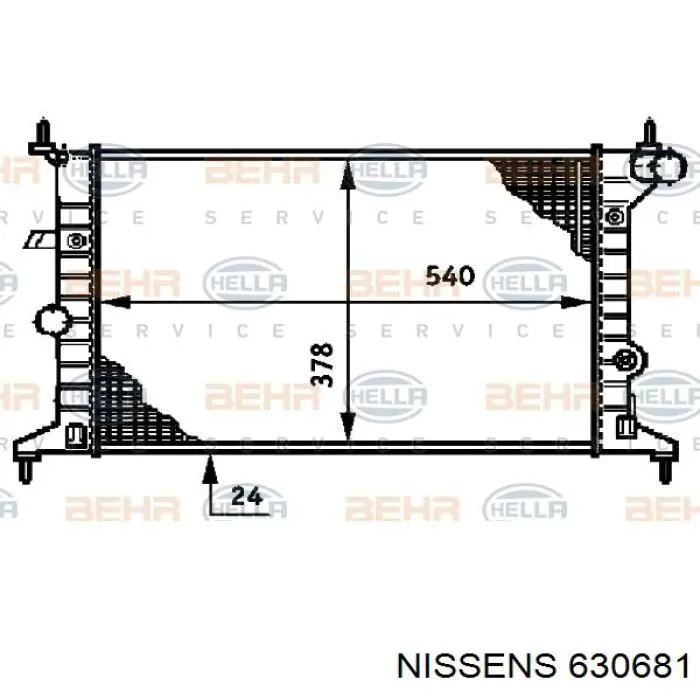 Радіатор основний Nissens 630681 ціна, від 41.94 USD