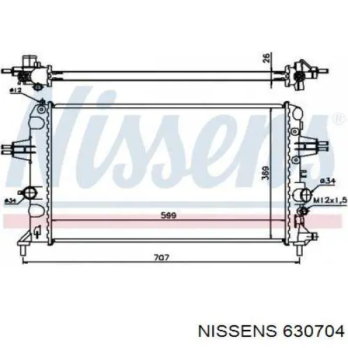 630704 Nissens Радіатор охолодження двигуна