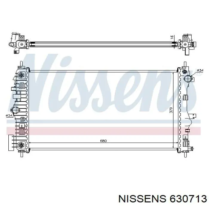 630713 Nissens радіатор охолодження двигуна