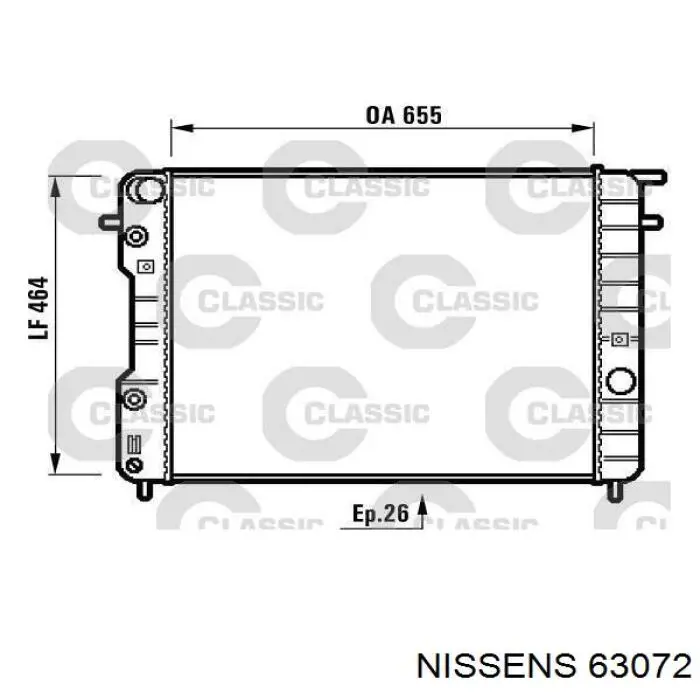 Радіатор 63072 Nissens