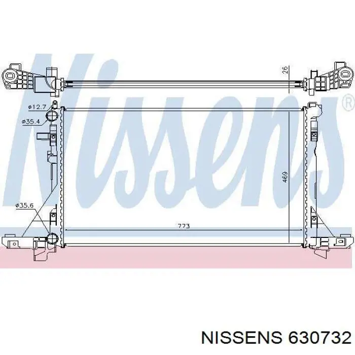 630732 Nissens радіатор охолодження двигуна