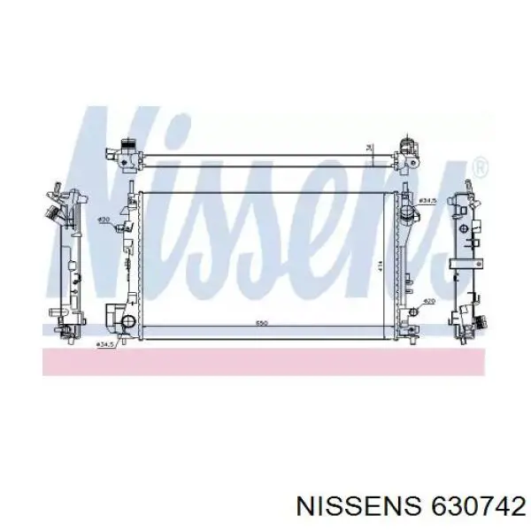 630742 Nissens радіатор охолодження двигуна