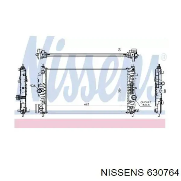 630764 Nissens Радіатор охолодження двигуна