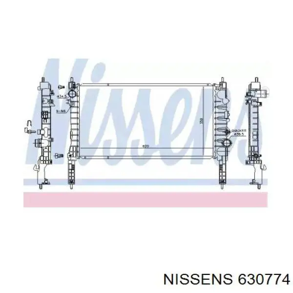 Купити 630774 Nissens Радіатор двигуна